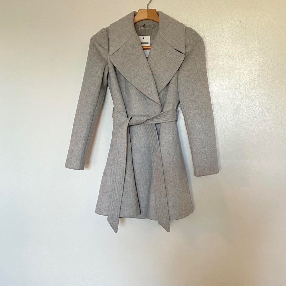 Brand new ASOS petite light grey notch collar trench coat